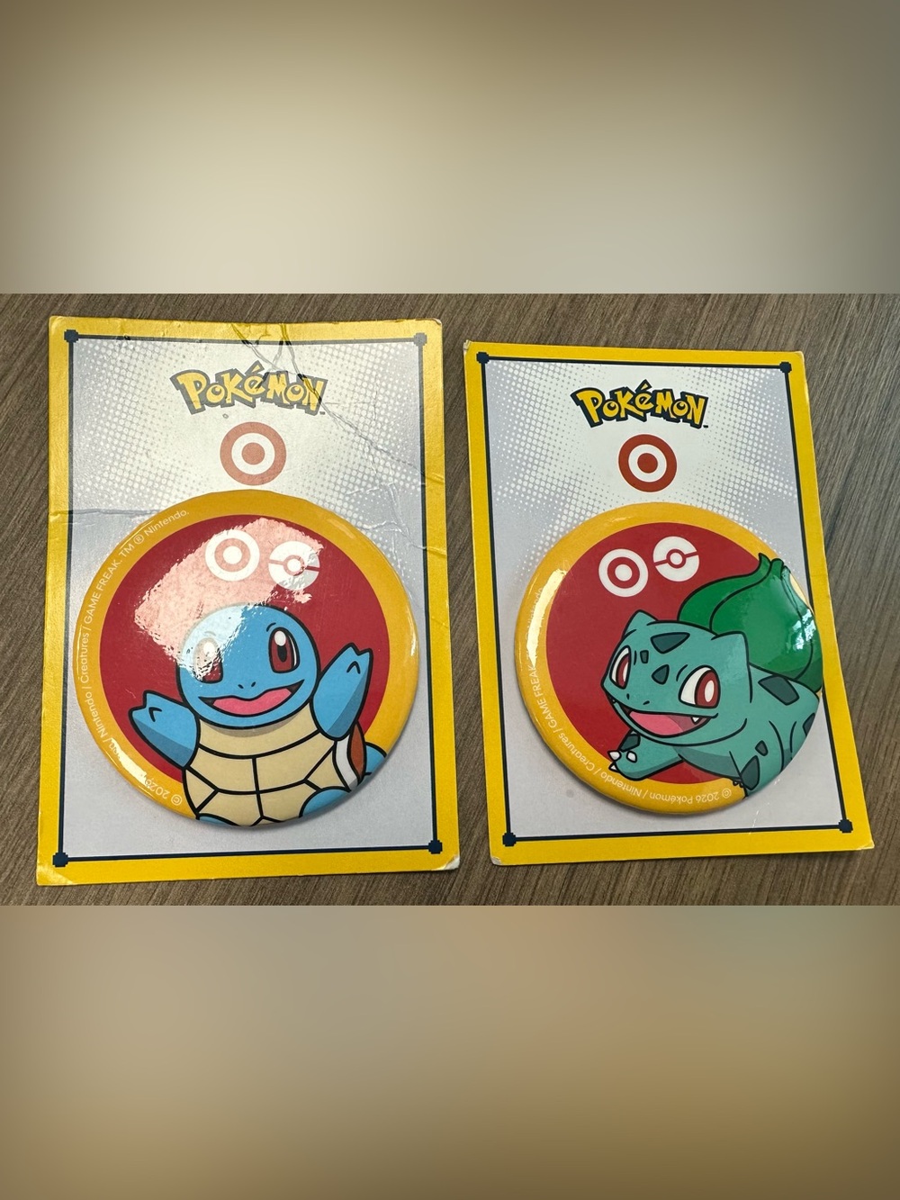 Set of 2 Pokémon target pins